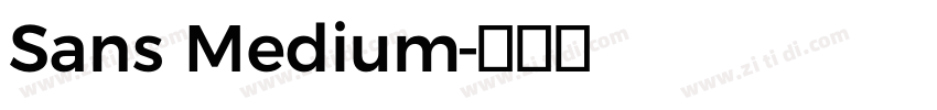 Sans Medium字体转换